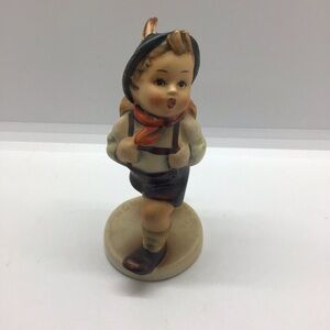 Vintage 1950’s Goebel Hummel Figurine School Boy Full Bee Backpack Bag Germany
